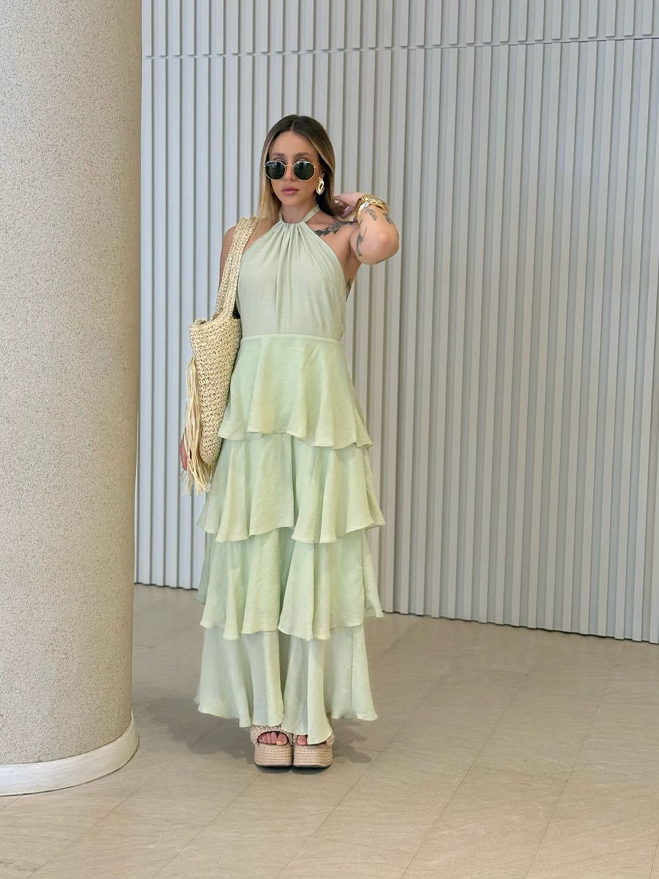 VESTIDO MARIANE FRENTE ÚNICA MENTA