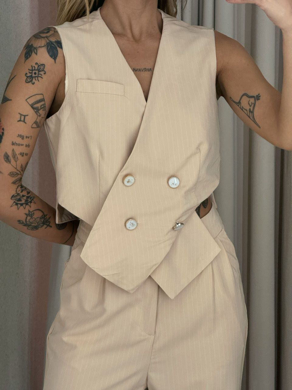CONJUNTO ANGEL RISCA DE GIZ NUDE