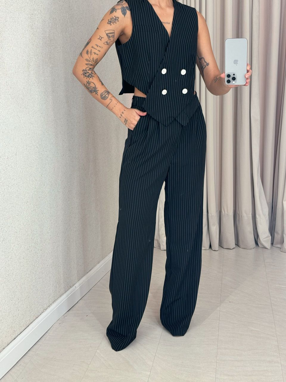 CONJUNTO ANGEL RISCA DE GIZ PRETO