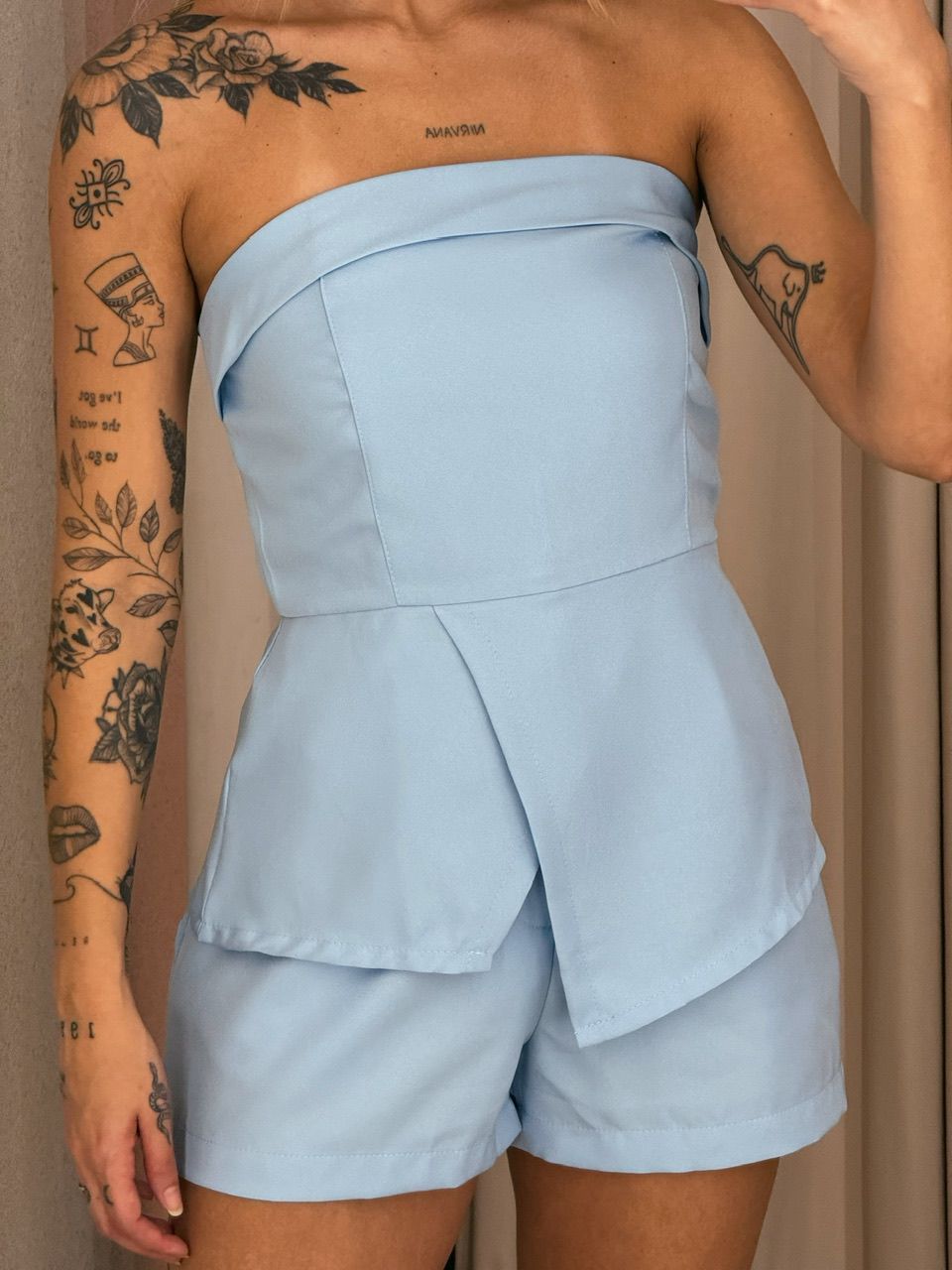 CONJUNTO BELLA TOMARA QUE CAIA AZUL