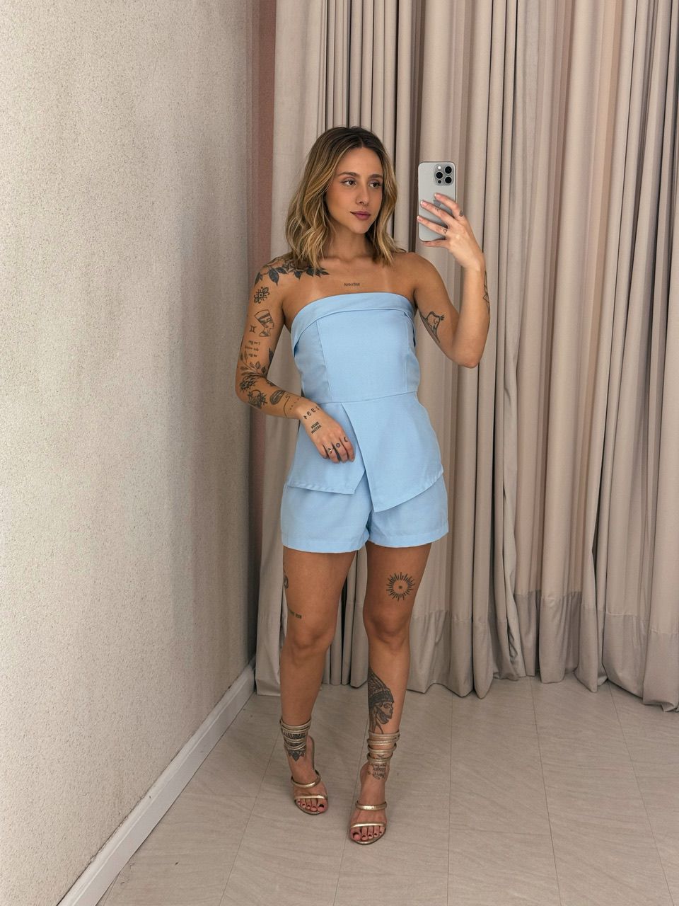 CONJUNTO BELLA TOMARA QUE CAIA AZUL