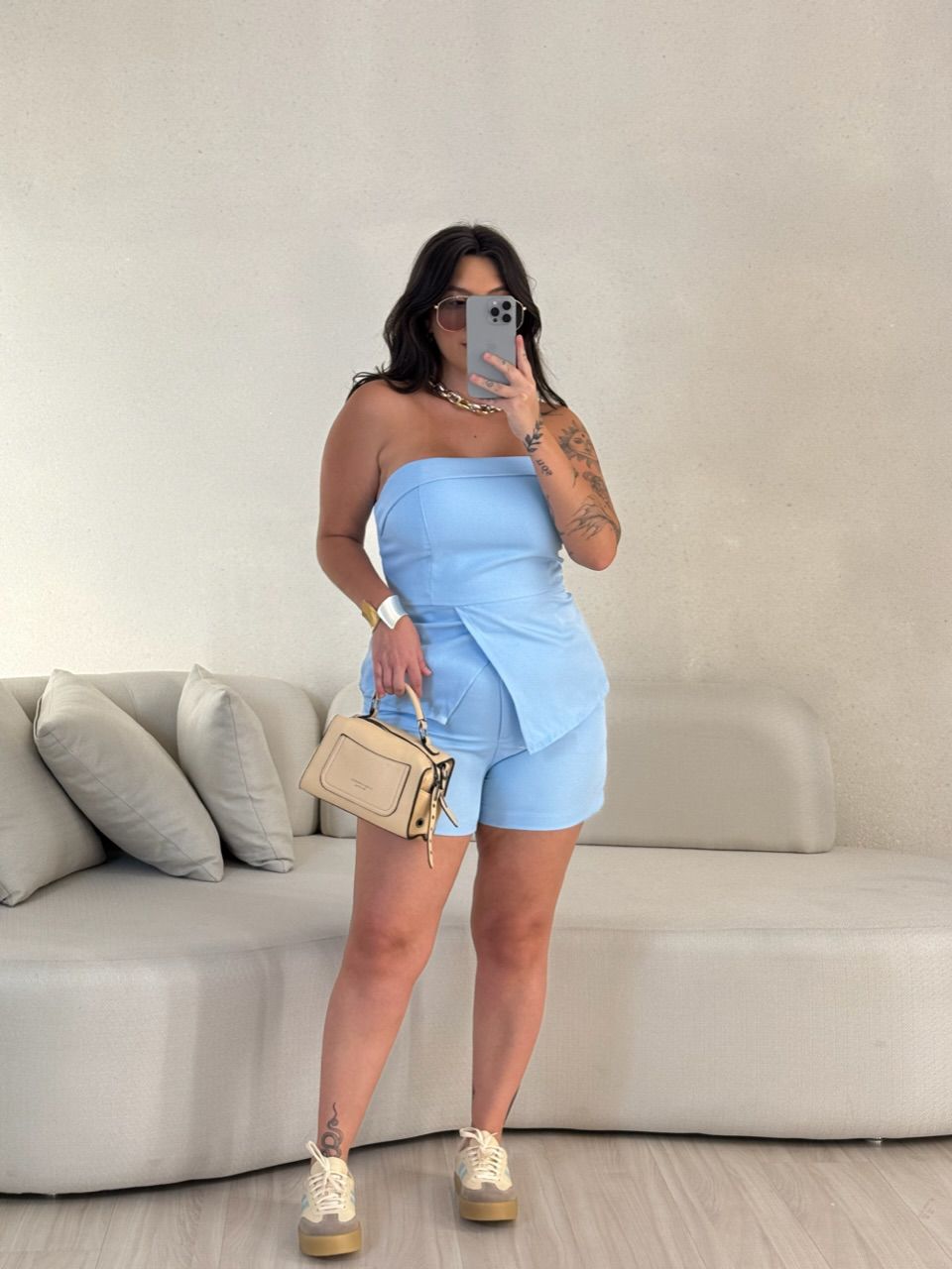 CONJUNTO BELLA TOMARA QUE CAIA AZUL