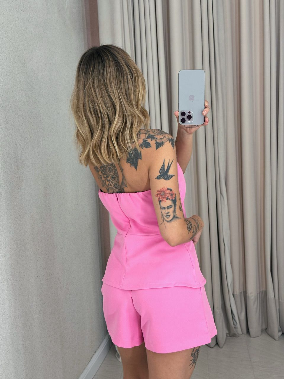CONJUNTO BELLA TOMARA QUE CAIA ROSA