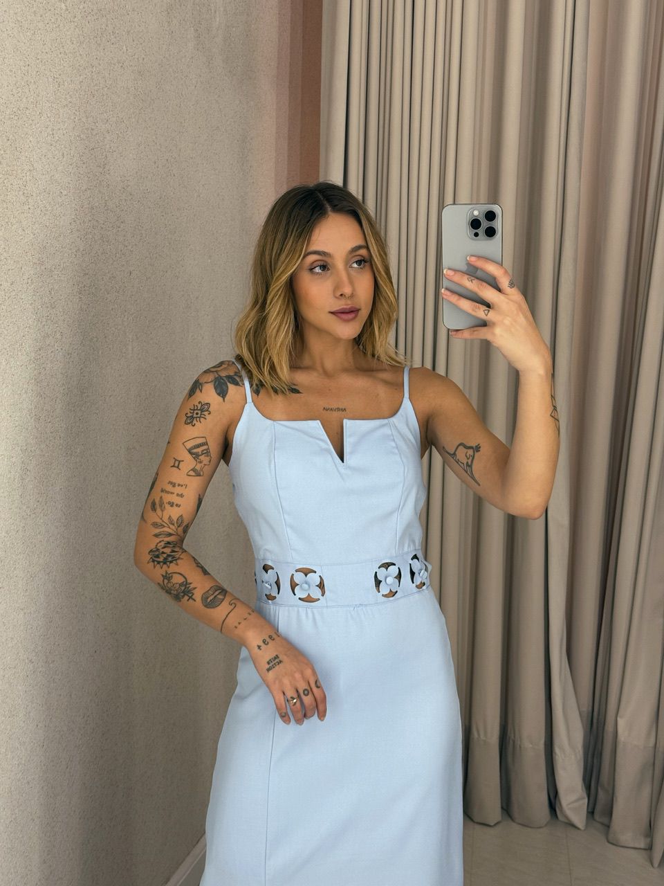 VESTIDO CAMILE ALÇA AZUL