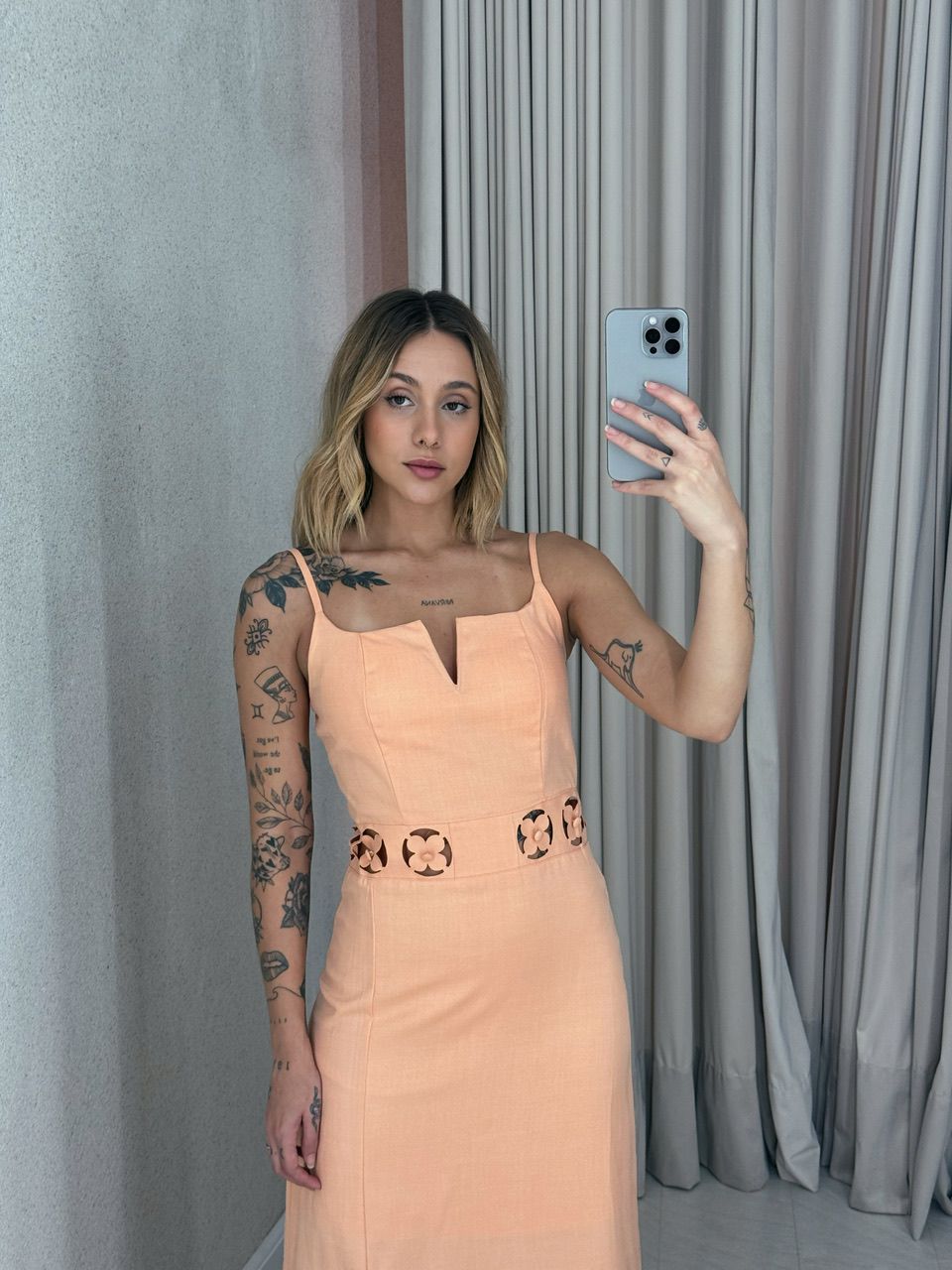 VESTIDO CAMILE ALÇA LARANJA