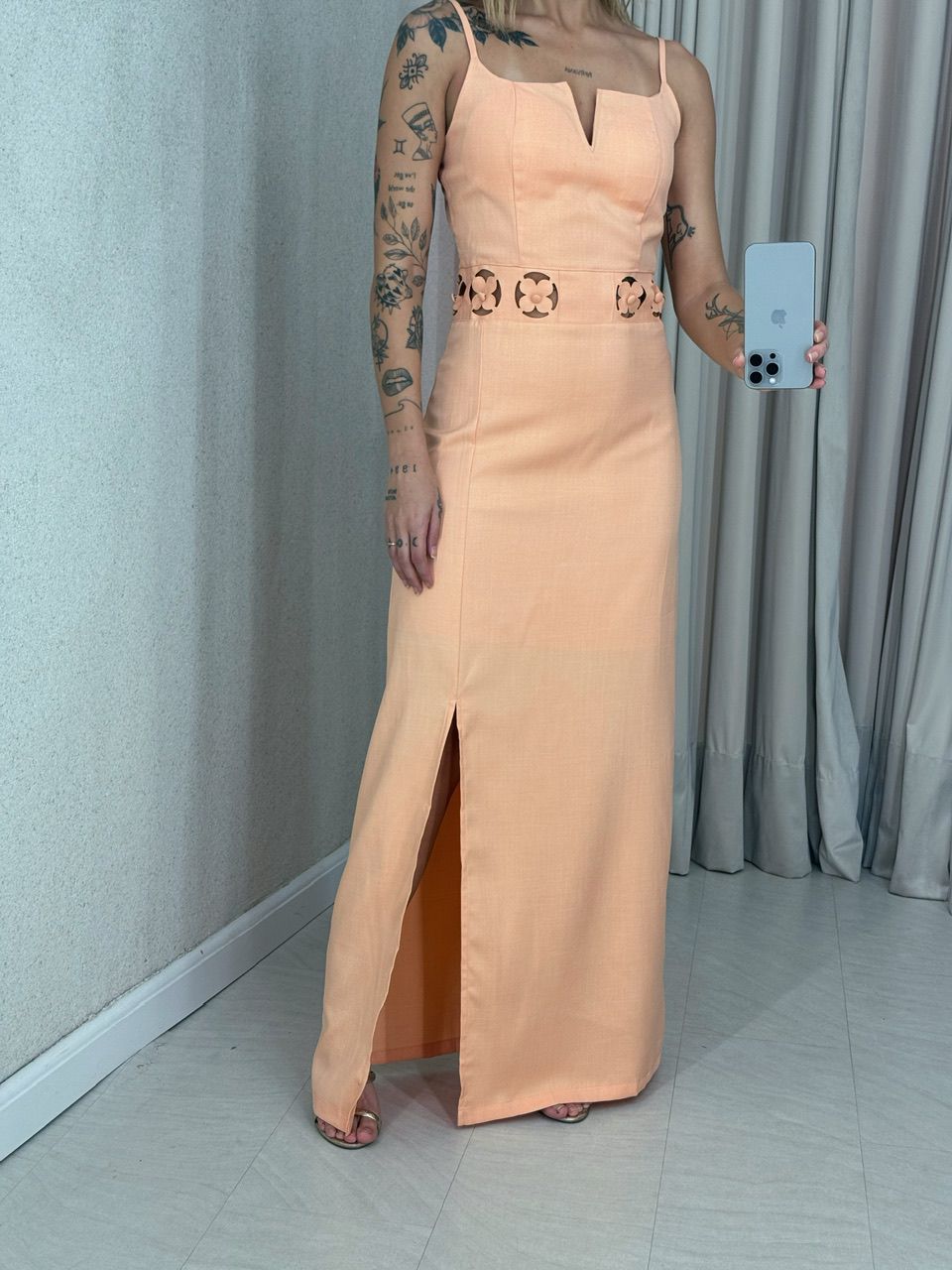 VESTIDO CAMILE ALÇA LARANJA