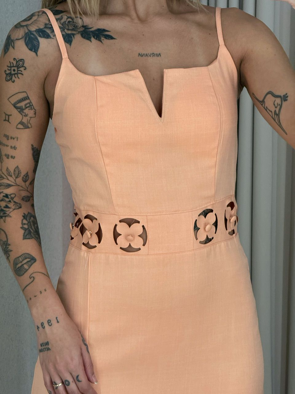 VESTIDO CAMILE ALÇA LARANJA