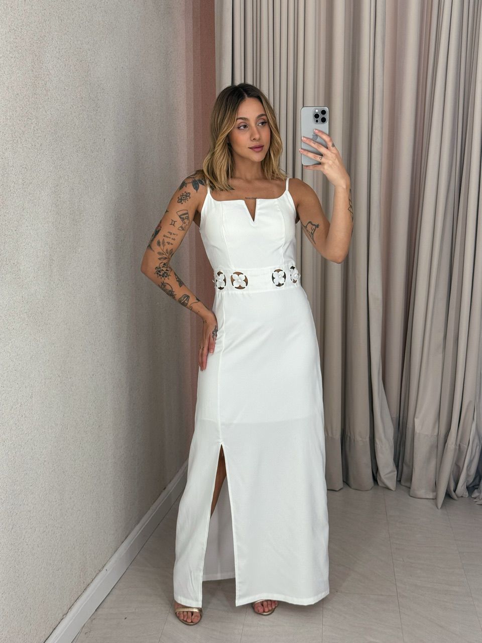 VESTIDO CAMILE ALÇA OFF - 0056840048 - CAROLLA FERRARO