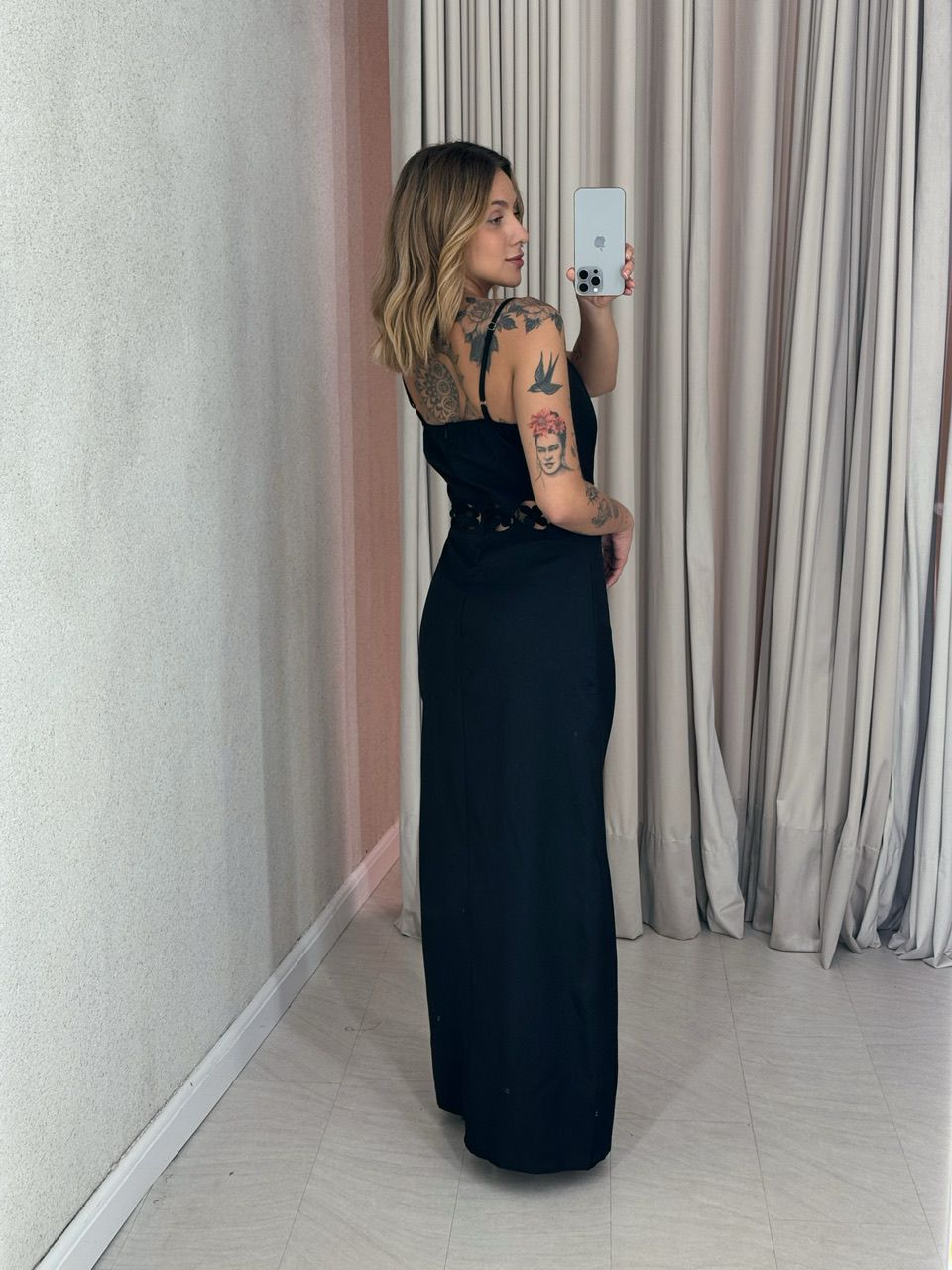 VESTIDO CAMILE ALÇA PRETO