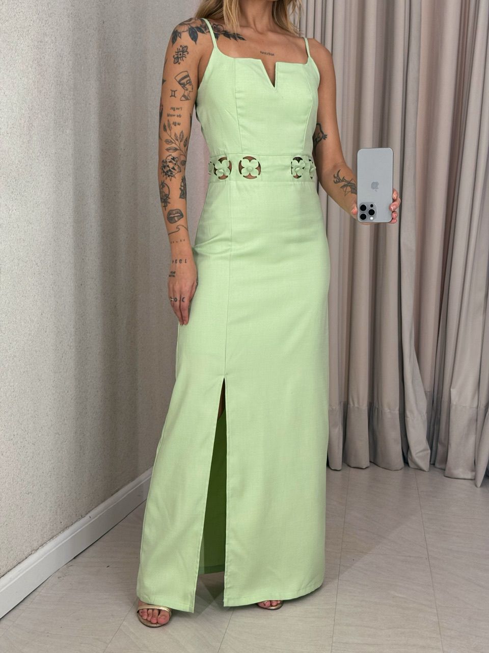 VESTIDO CAMILE ALÇA VERDE