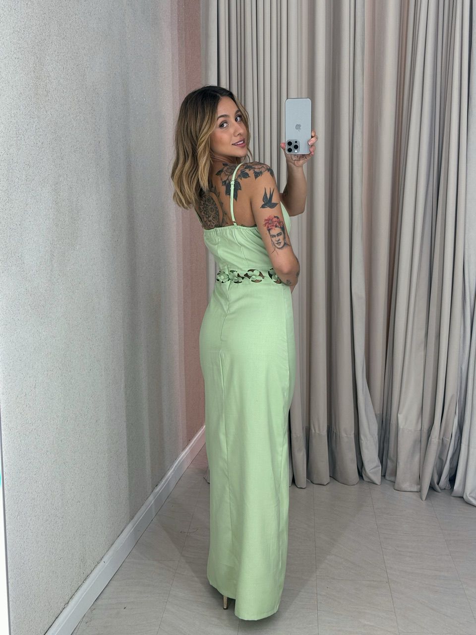 VESTIDO CAMILE ALÇA VERDE
