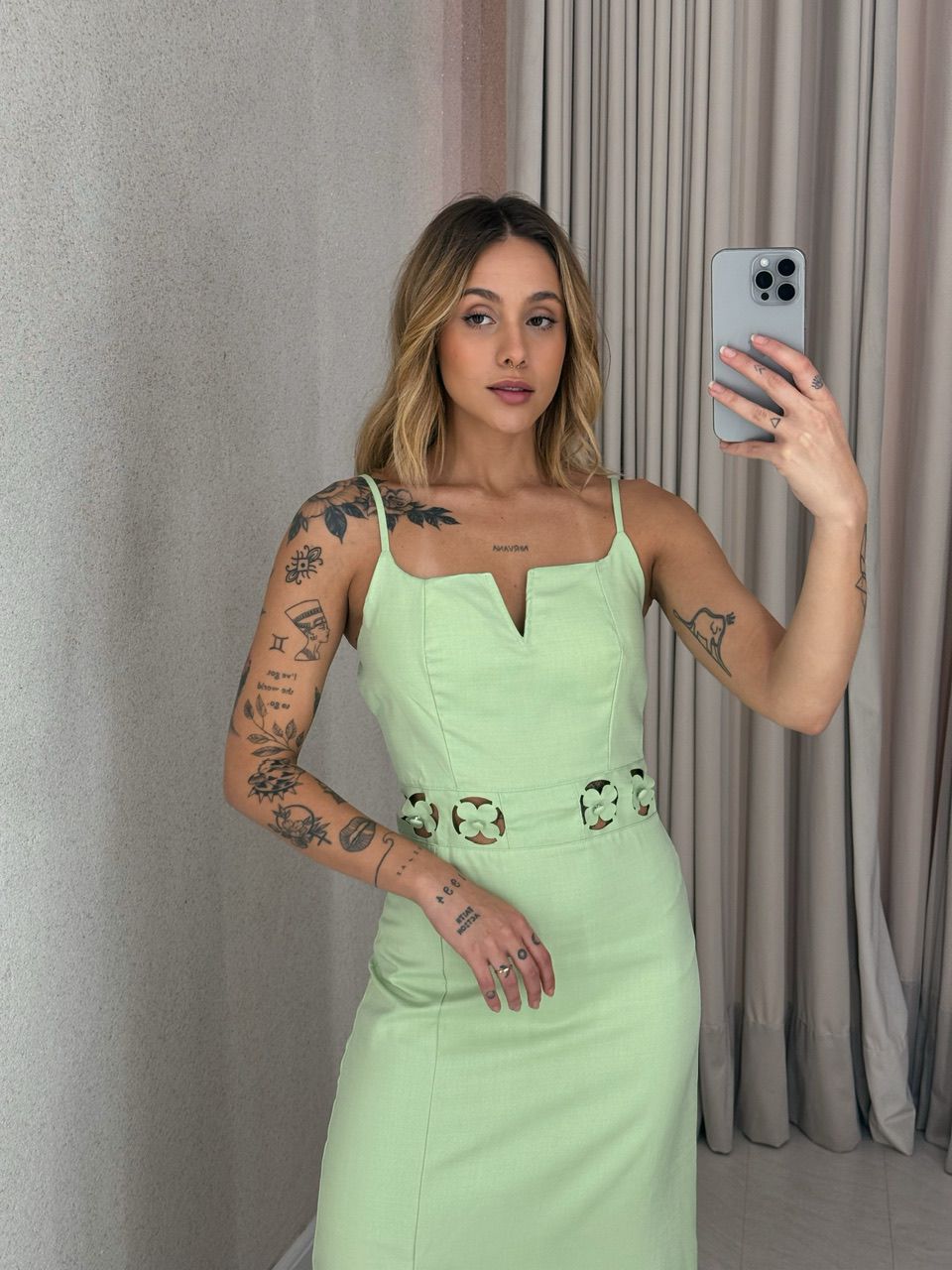 VESTIDO CAMILE ALÇA VERDE