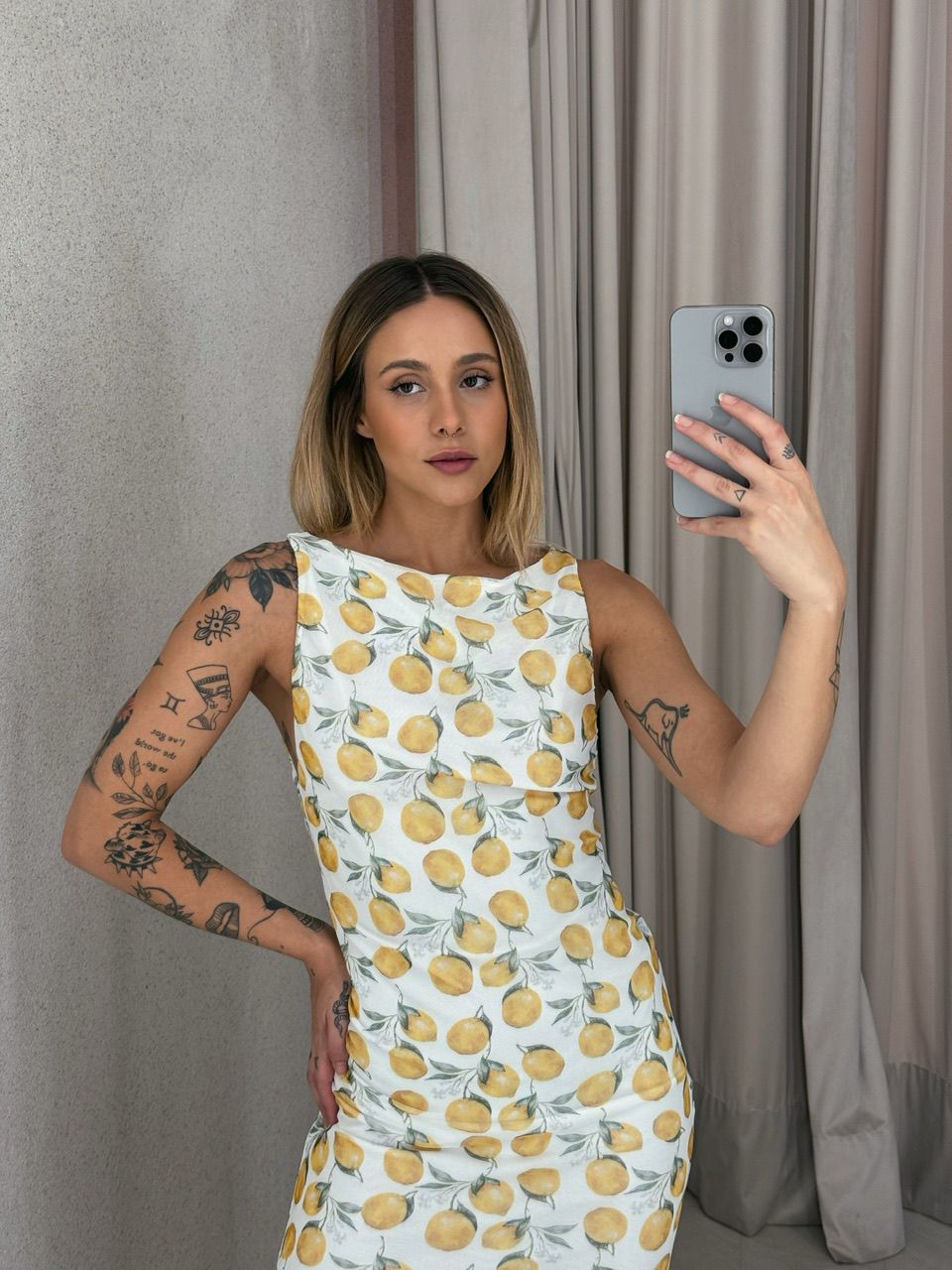 VESTIDO CAVADO TULE LEMON