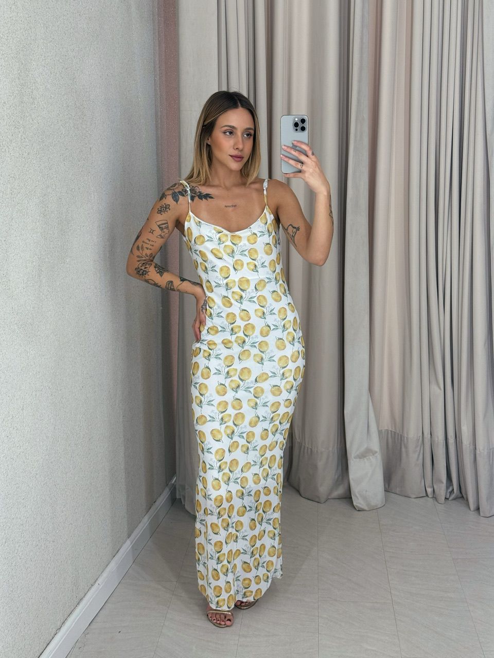 VESTIDO MAIA TULE ALÇA LEMON - 0056890394 - CAROLLA FERRARO