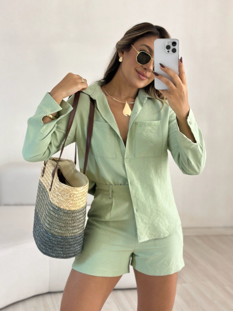 CONJUNTO LARISSA Camisa verde