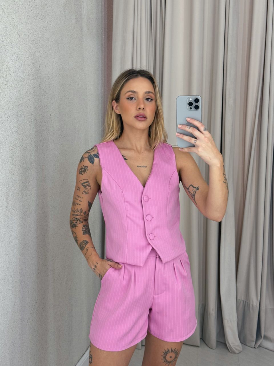 CONJUNTO MADALENA RISCA DE GIZ ROSA