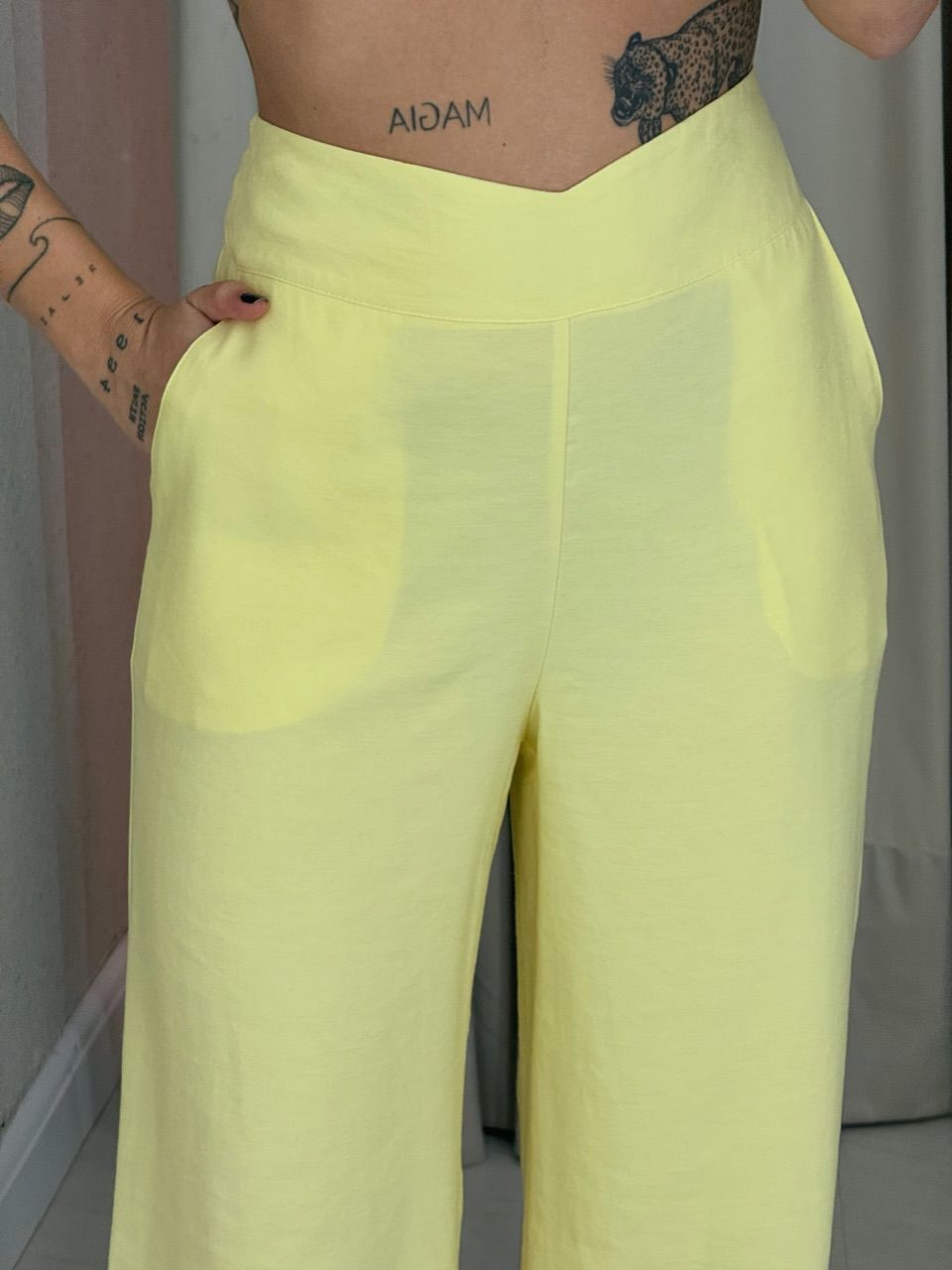 CONJUNTO ROSANA CALÇA AMARELO