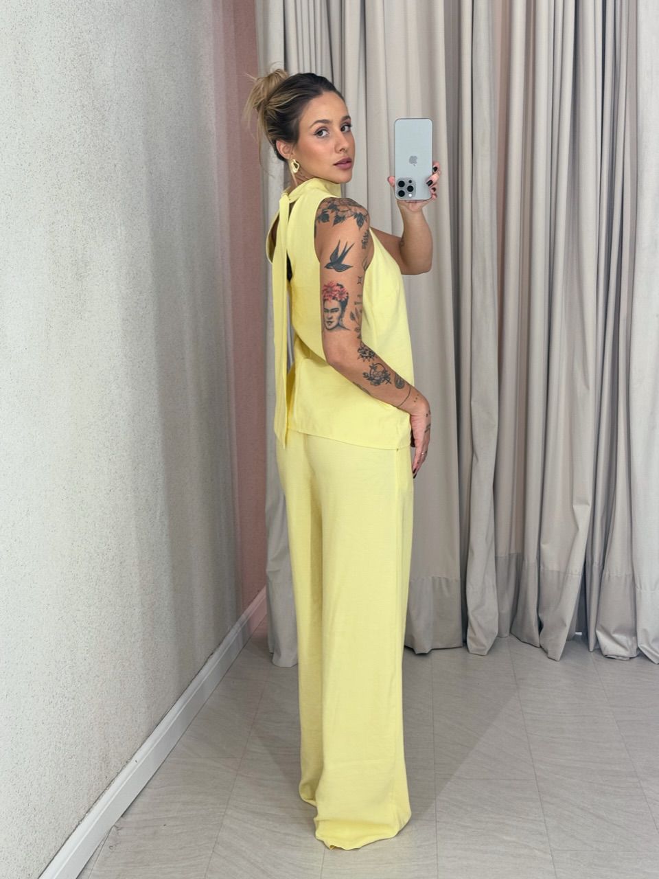 CONJUNTO ROSANA CALÇA AMARELO