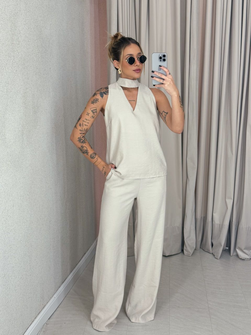 CONJUNTO ROSANA CALÇA AREIA
