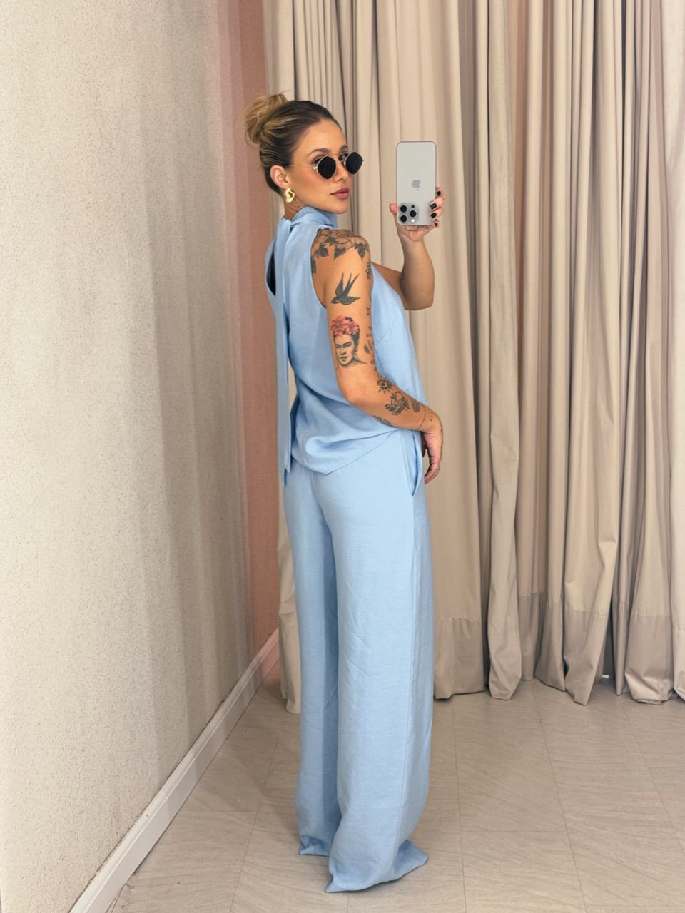 CONJUNTO ROSANA CALÇA AZUL