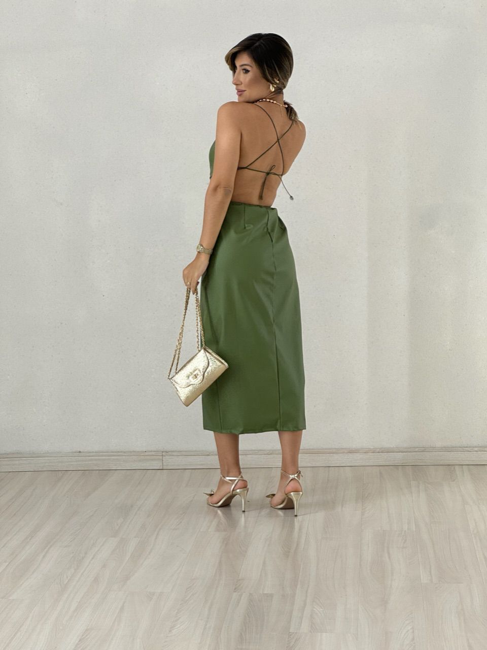 VESTIDO COURINO ALÇA VERDE