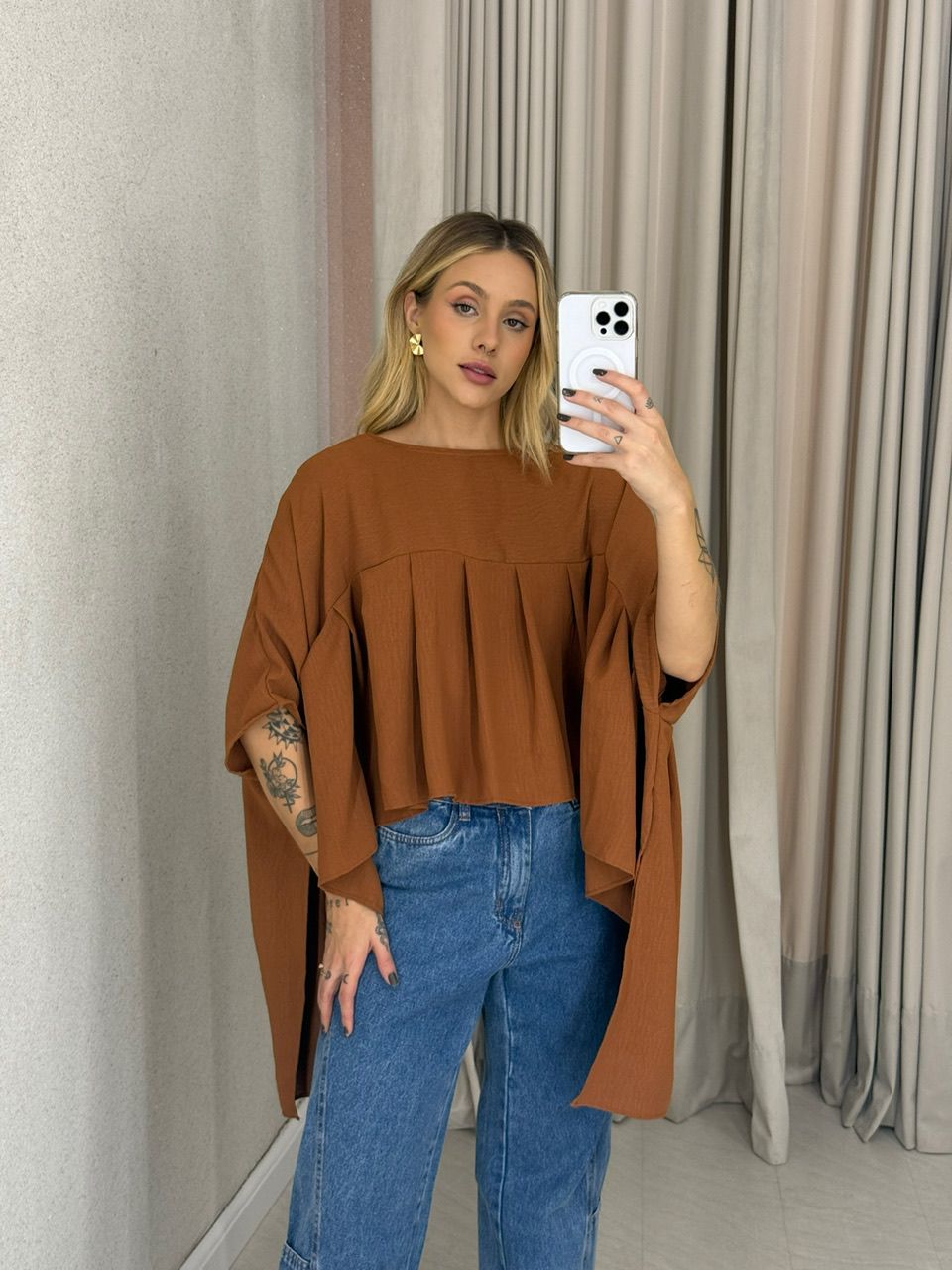 BLUSA MAGALI CAPA CARAMELO