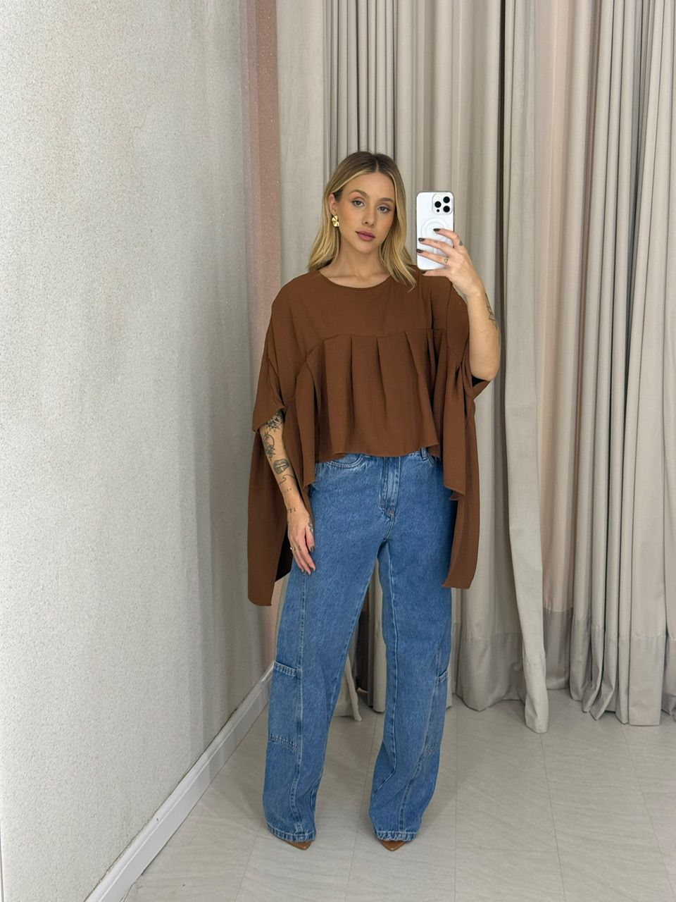 BLUSA MAGALI CAPA MARROM