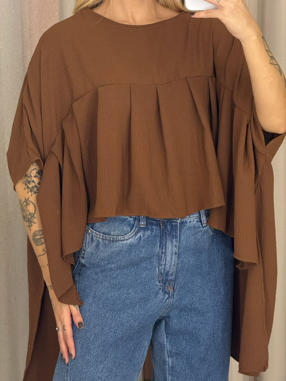 BLUSA MAGALI CAPA MARROM