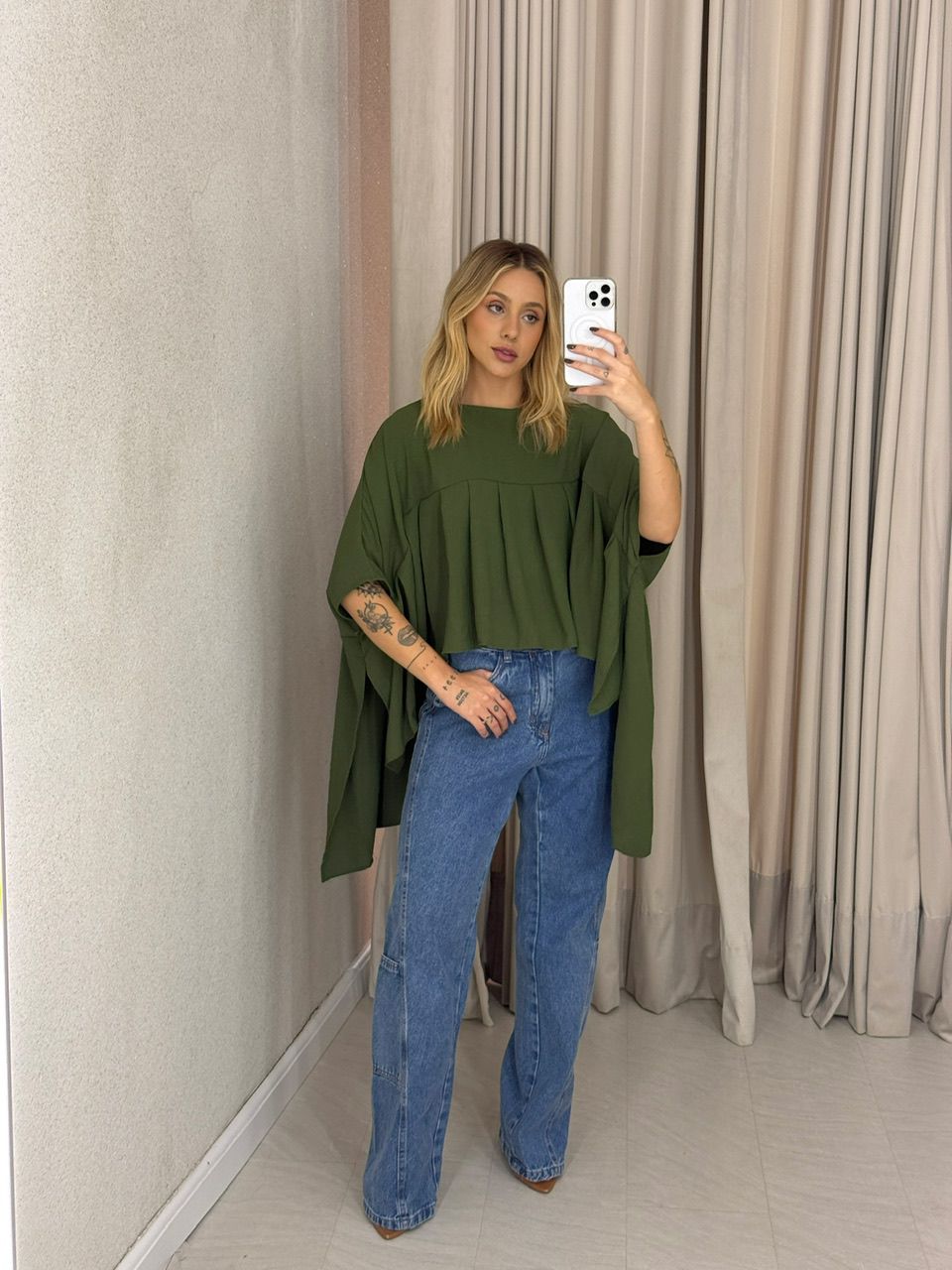 BLUSA MAGALI CAPA VERDE