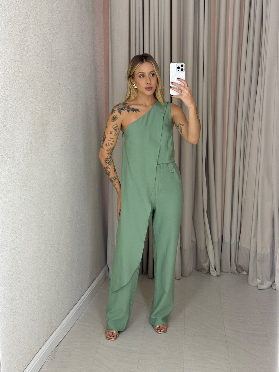 CONJUNTO MARILIA CALÇA VERDE - 0063060014 - CAROLLA FERRARO