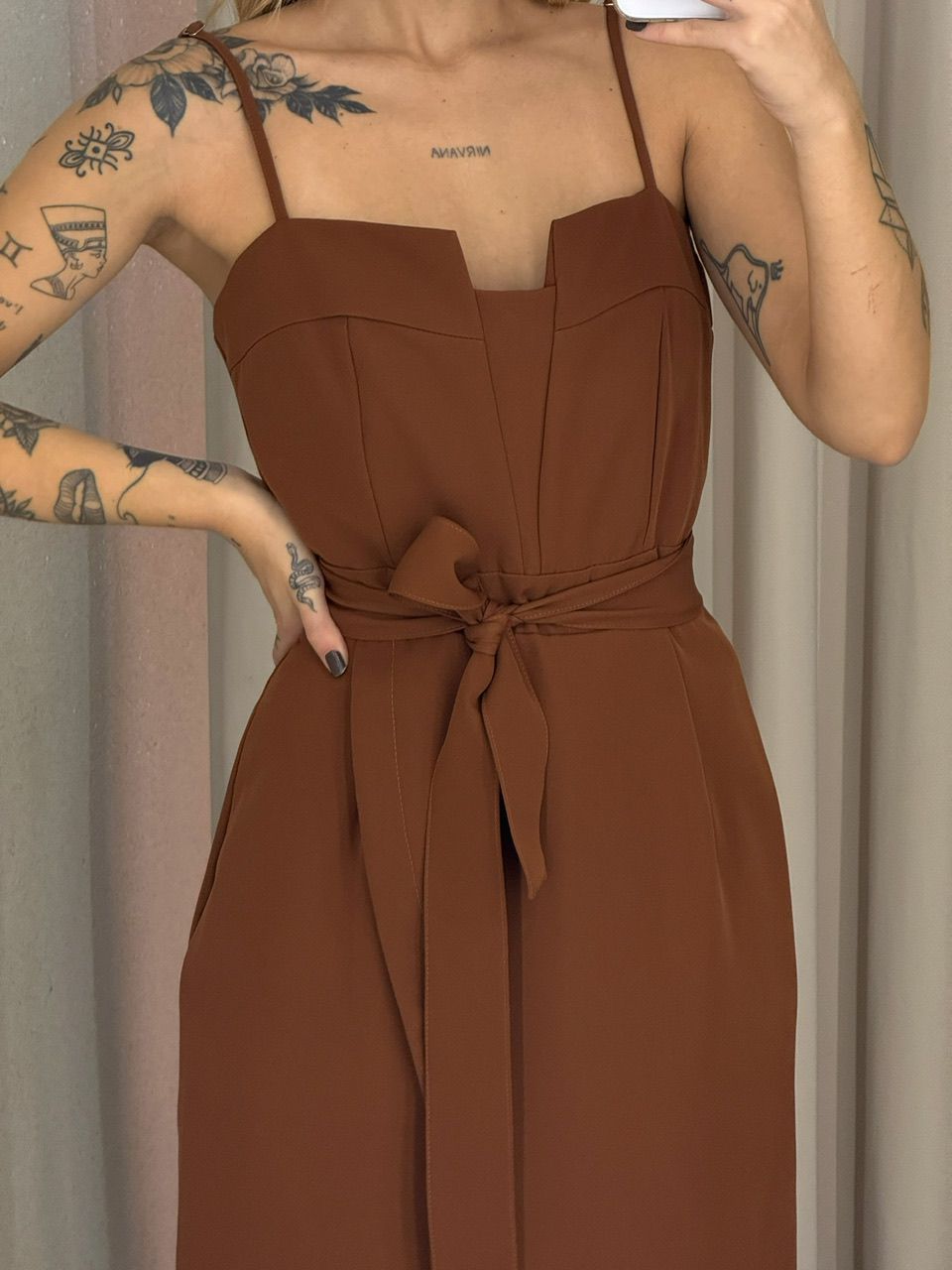 VESTIDO NAYARA ALÇA Caramelo