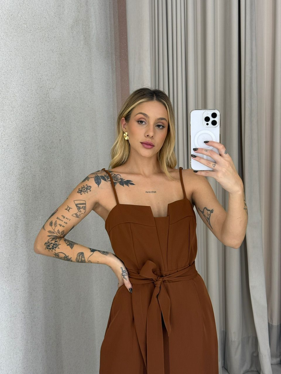 VESTIDO NAYARA ALÇA Caramelo