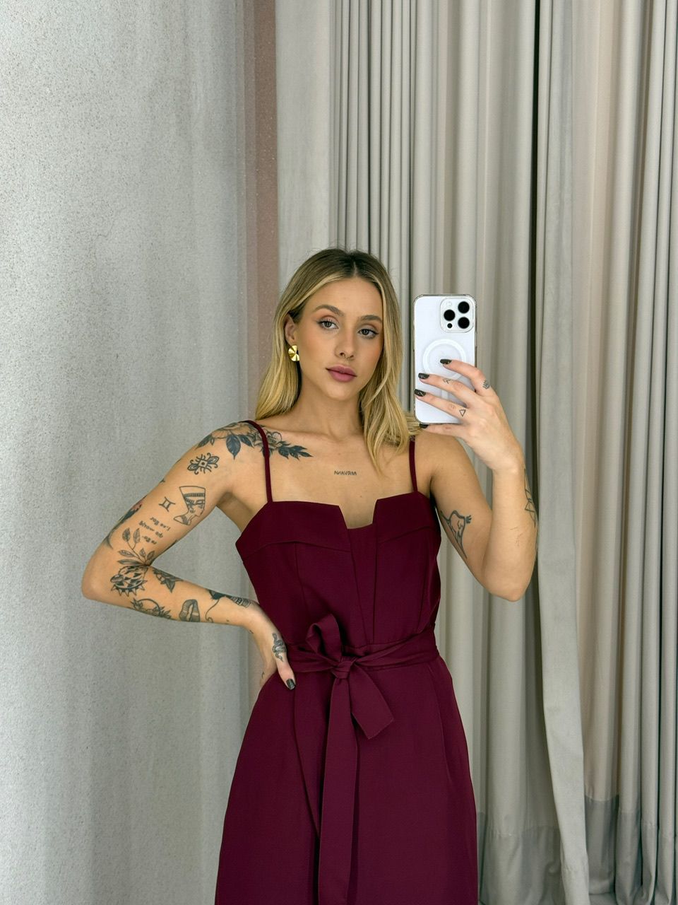 VESTIDO NAYARA ALÇA VINHO