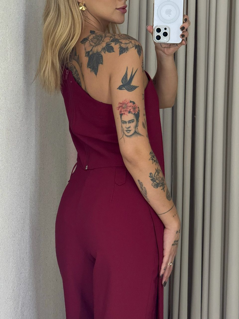 CONJUNTO MARILIA CALÇA VINHO