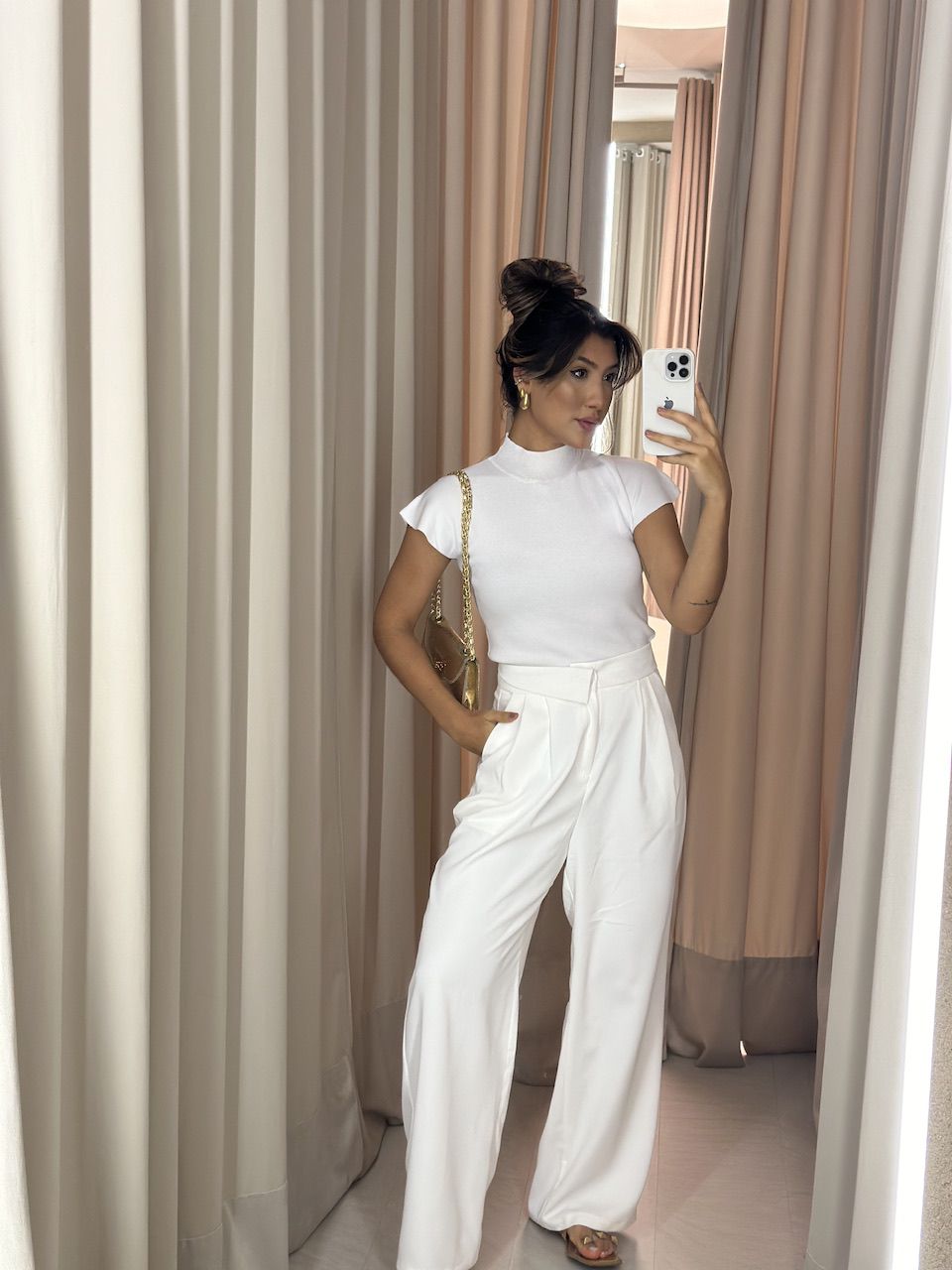 BLUSA ELISA MANGA BRANCA