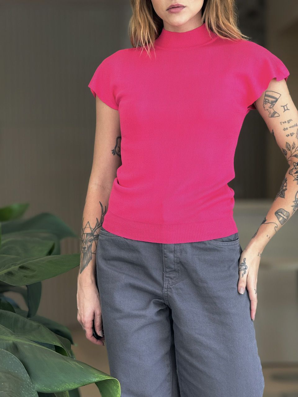 BLUSA ELISA MANGA PINK