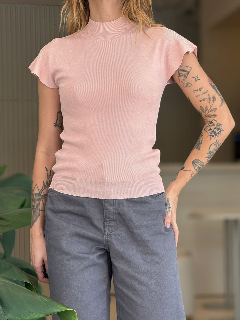 BLUSA ELISA MANGA ROSÊ