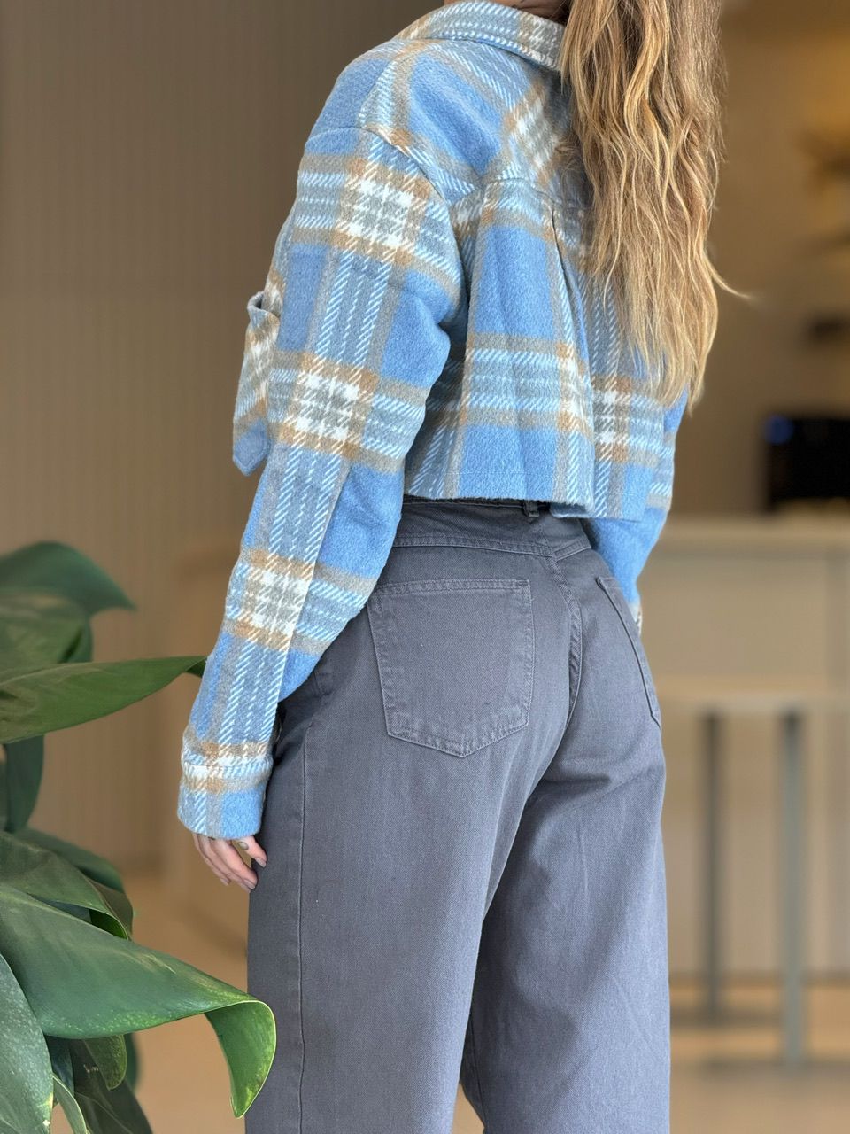 CALÇA TALITA JEANS CINZA