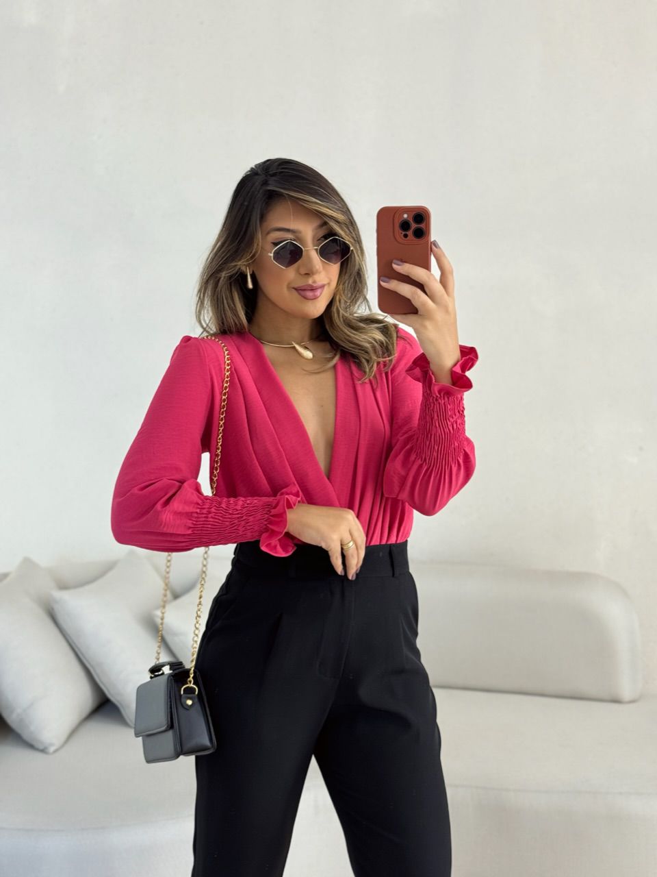 BODY ANGELINA DECOTE PINK - 0052760037 - CAROLLA FERRARO