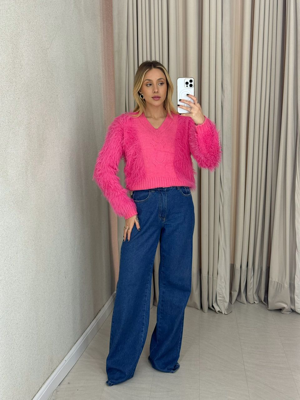 BLUSA BELINDA PELINHOS PINK