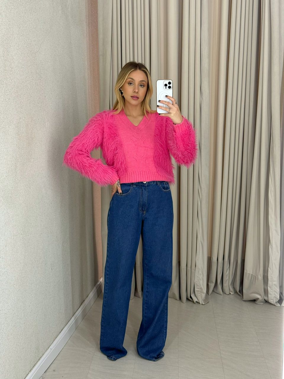 BLUSA BELINDA PELINHOS PINK