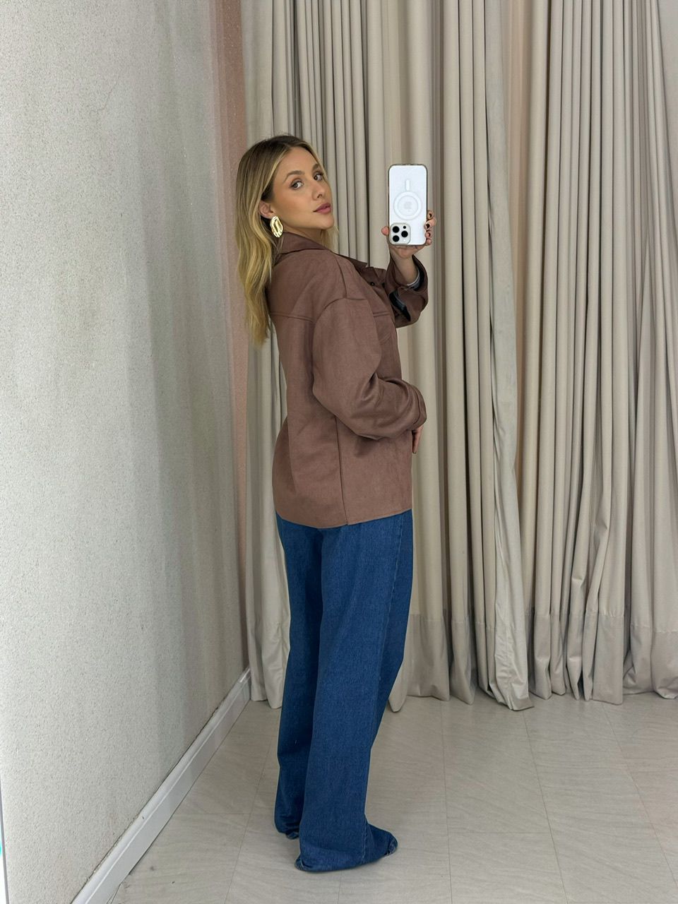 CAMISA FABIANA SUEDE ROSÊ