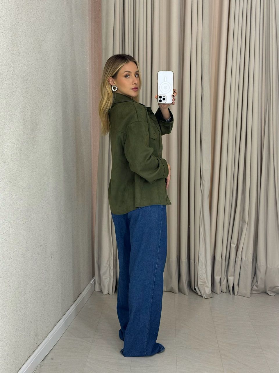 CAMISA FABIANA SUEDE VERDE