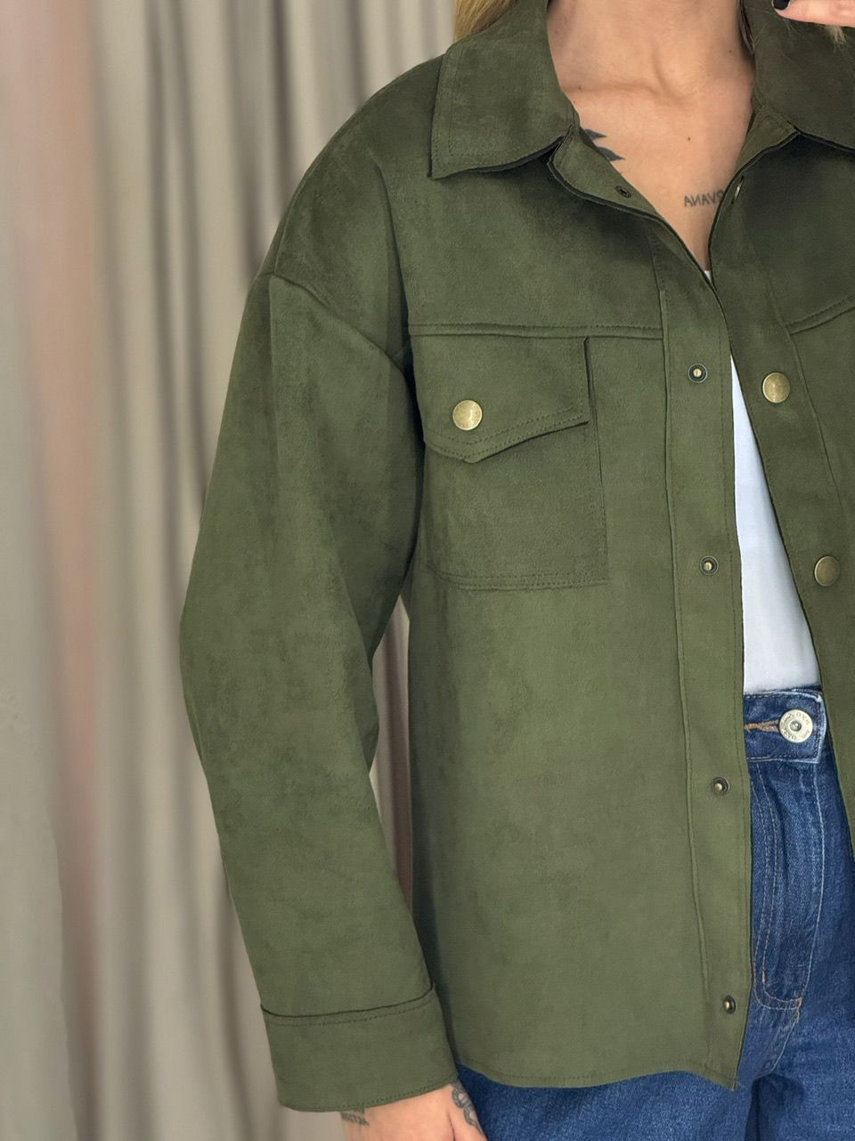 CAMISA FABIANA SUEDE VERDE