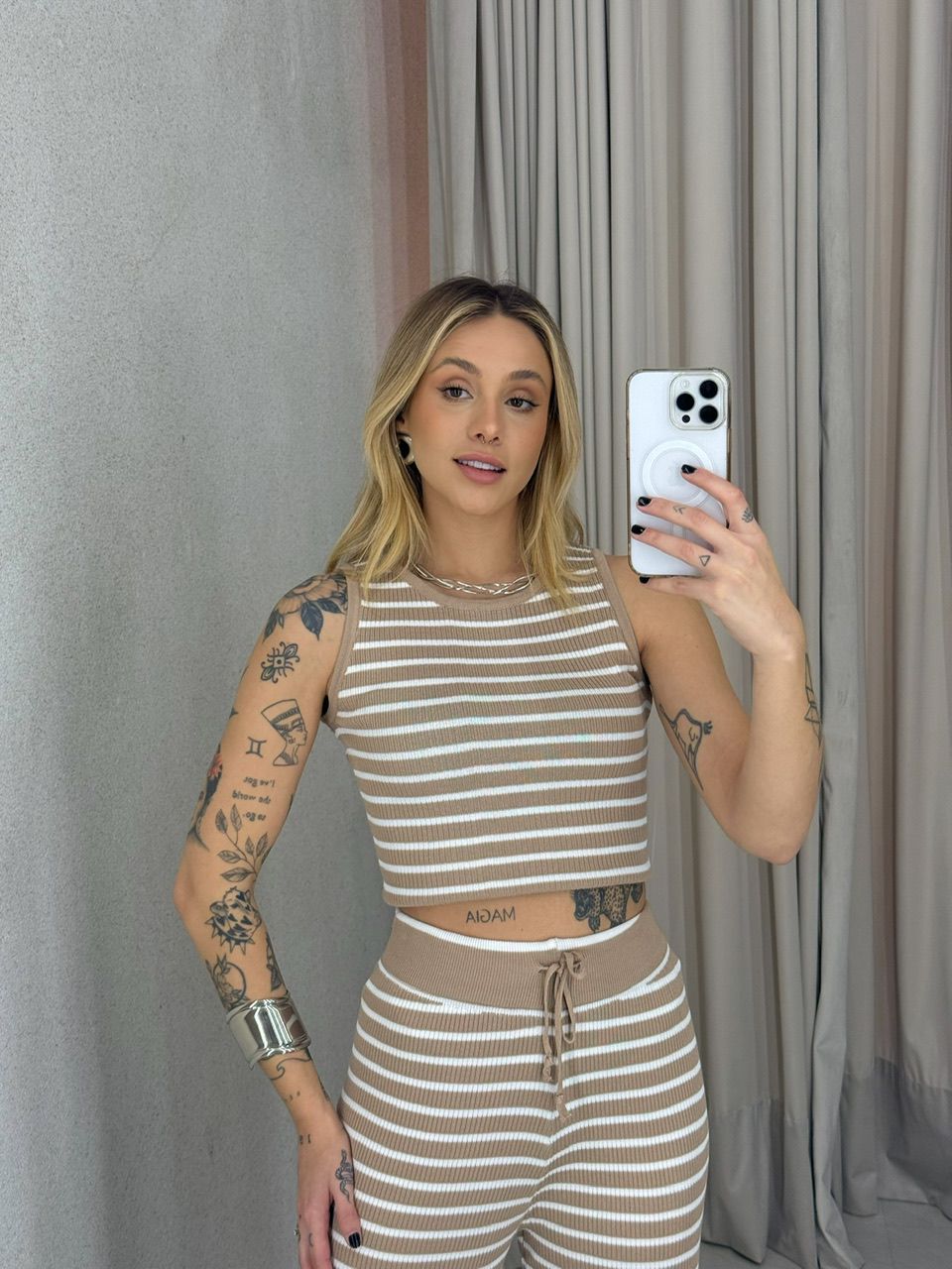 CONJUNTO AGDA LISTRADO NUDE