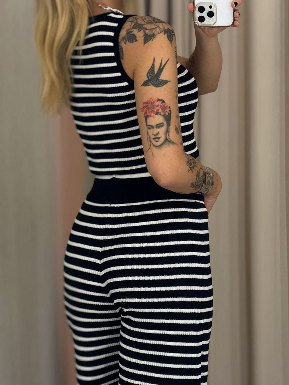 CONJUNTO AGDA LISTRADO PRETO
