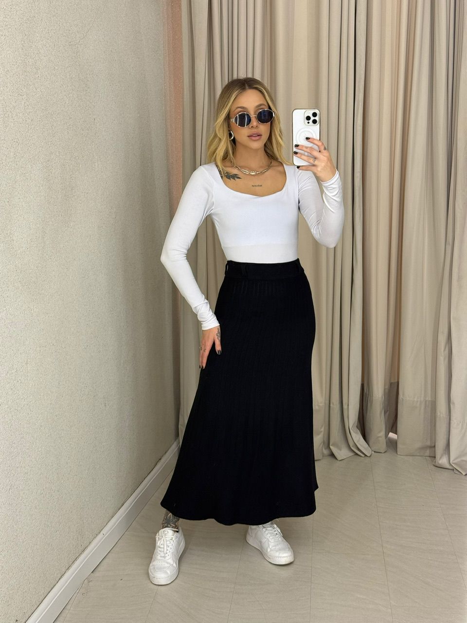 SAIA DIVA TRICOT PRETA