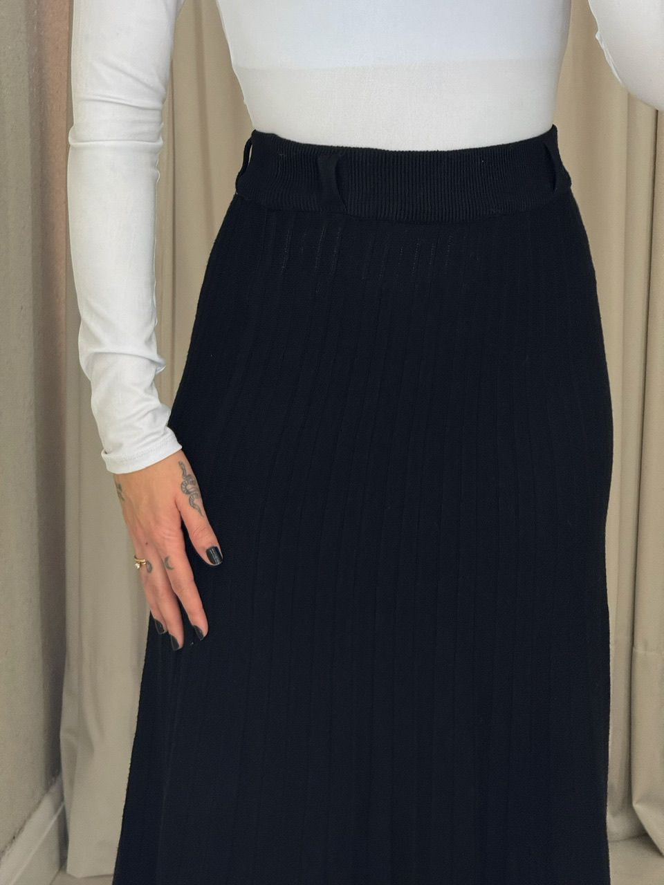 SAIA DIVA TRICOT PRETA
