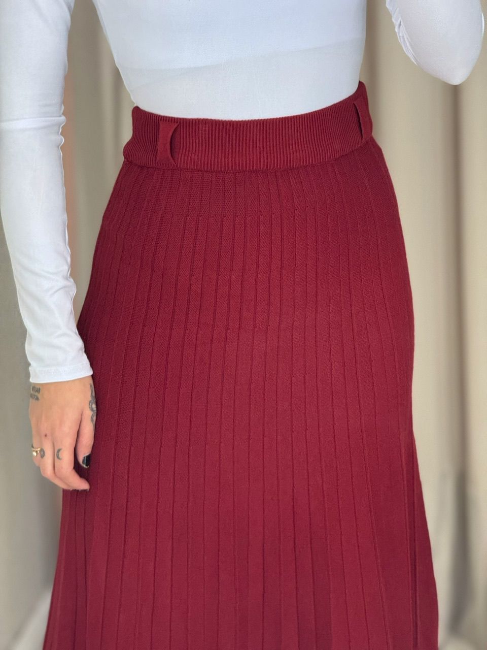 SAIA DIVA TRICOT VERMELHO