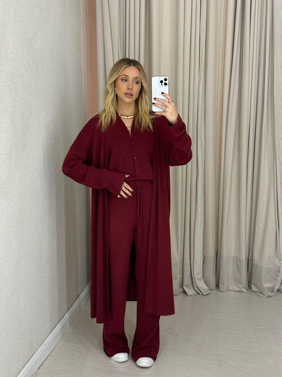 TRIJUNTO AMANDA TRICOT VINHO - 0065250168 - CAROLLA FERRARO
